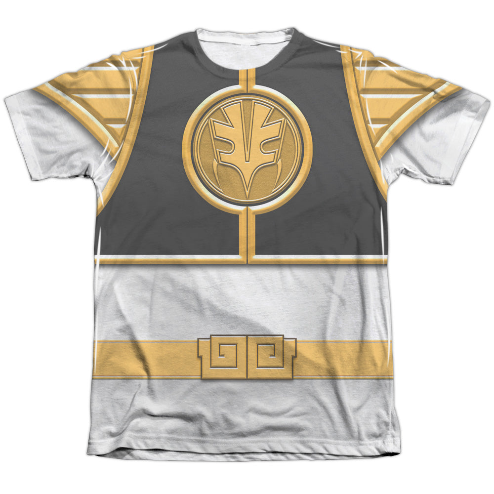 Power Rangers - White Ranger - Adult Poly/cotton Short Sleeve Tee - White T-shirt