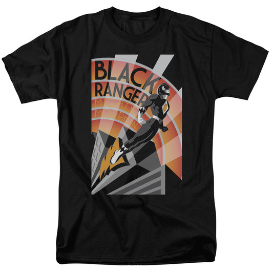 Power Rangers - Black Ranger Deco - Short Sleeve Adult 18/1 - Black T-shirt