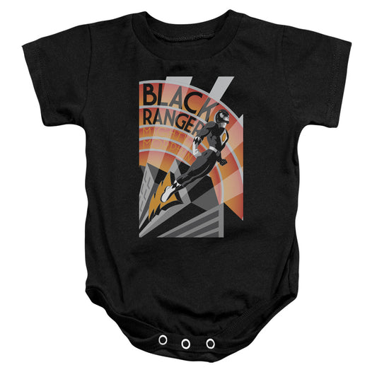 Power Rangers - Black Ranger Deco-infant Snapsuit - Black