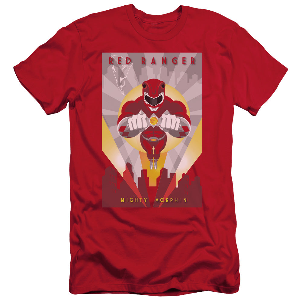 Power Rangers - Red Deco - Short Sleeve Adult 30/1 - Red T-shirt