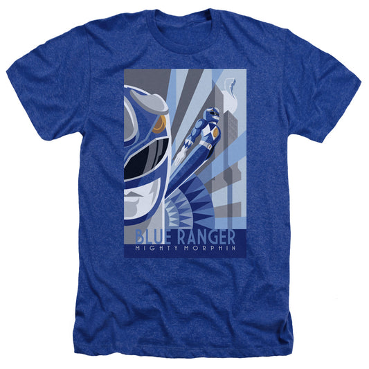 Power Rangers - Blue Ranger Deco - Adult Heather - Royal Blue