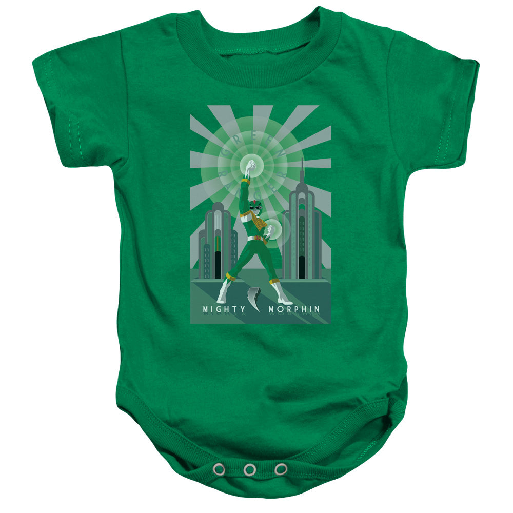 Power Rangers - Green Ranger Deco-infant Snapsuit - Kelly Green