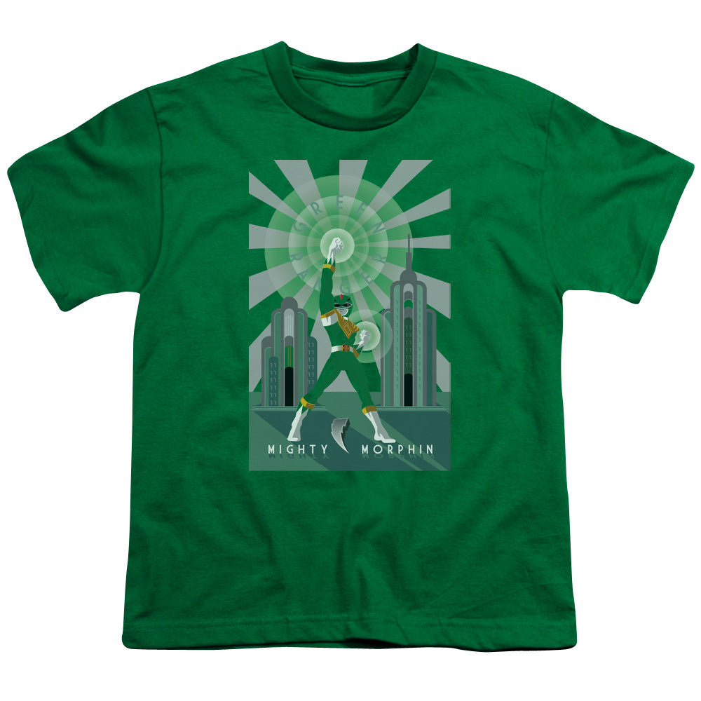 Power Rangers - Green Ranger Deco - Short Sleeve Youth 18/1 - Kelly Green T-shirt