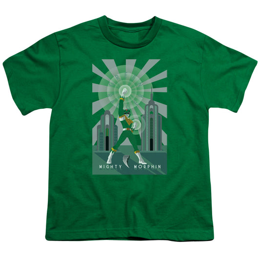 Power Rangers - Green Ranger Deco - Short Sleeve Youth 18/1 - Kelly Green T-shirt