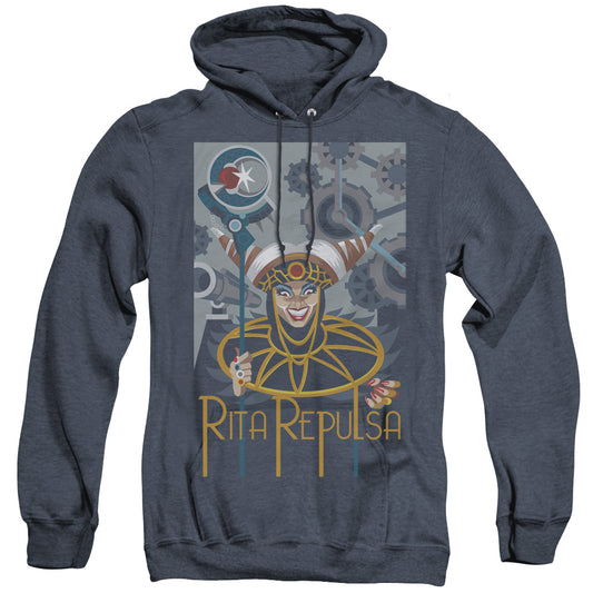 Power Rangers - Rita Deco - Adult Heather Hoodie - Navy