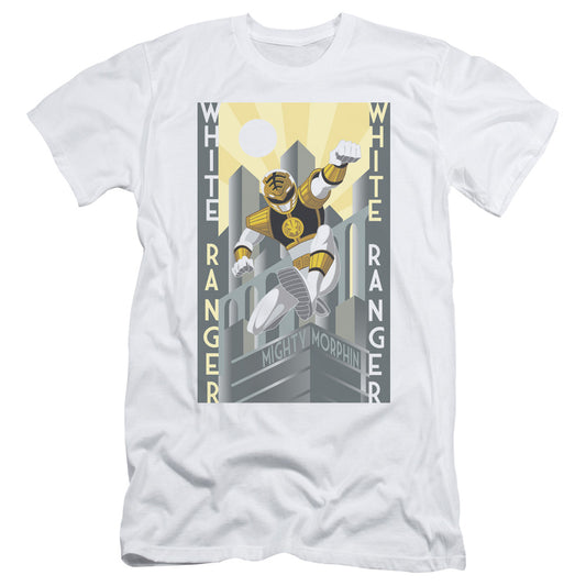 Power Rangers - White Ranger Deco - Short Sleeve Adult 30/1 - White T-shirt