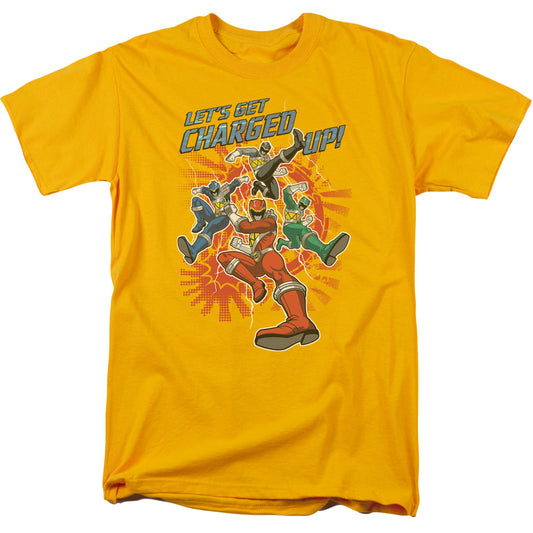 Power Rangers - Charged Up - Short Sleeve Adult 18/1 - Gold T-shirt