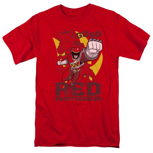 Power Rangers - Go Red - Short Sleeve Adult 18/1 - Red T-shirt