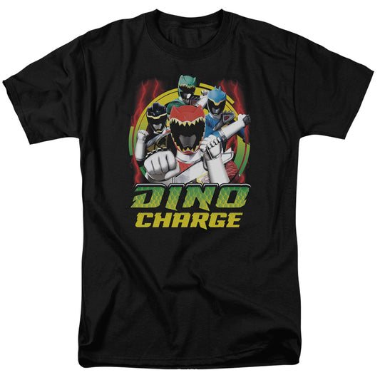Power Rangers - Dino Lightning - Short Sleeve Adult 18/1 - Black T-shirt