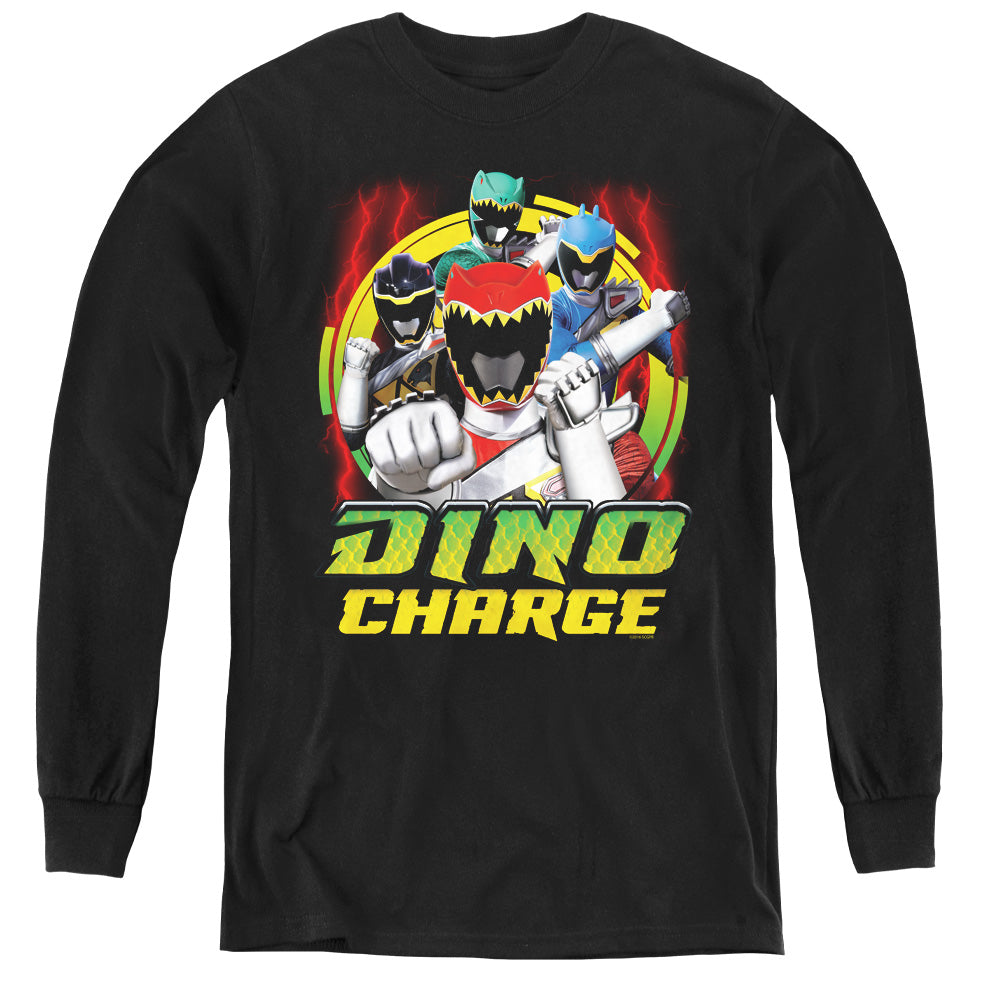 Power Rangers - Dino Lightning - Youth Long Sleeve Tee - Black