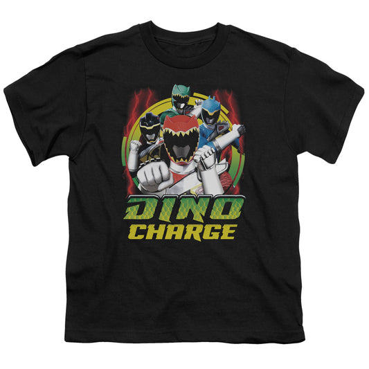 Power Rangers - Dino Lightning - Short Sleeve Youth 18/1 - Black T-shirt