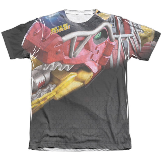 Power Rangers - Big Zord - Adult Poly/cotton Short Sleeve Tee - White T-shirt