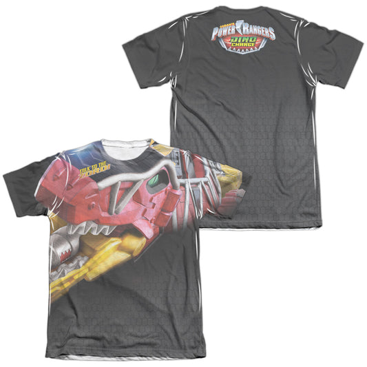Power Rangers - Big Zord (Front/back Print) - Adult Poly/cotton Short Sleeve Tee - White T-shirt