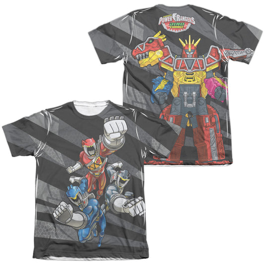 Power Rangers - Lets Bolt (Front/back Print) - Adult Poly/cotton Short Sleeve Tee - White T-shirt