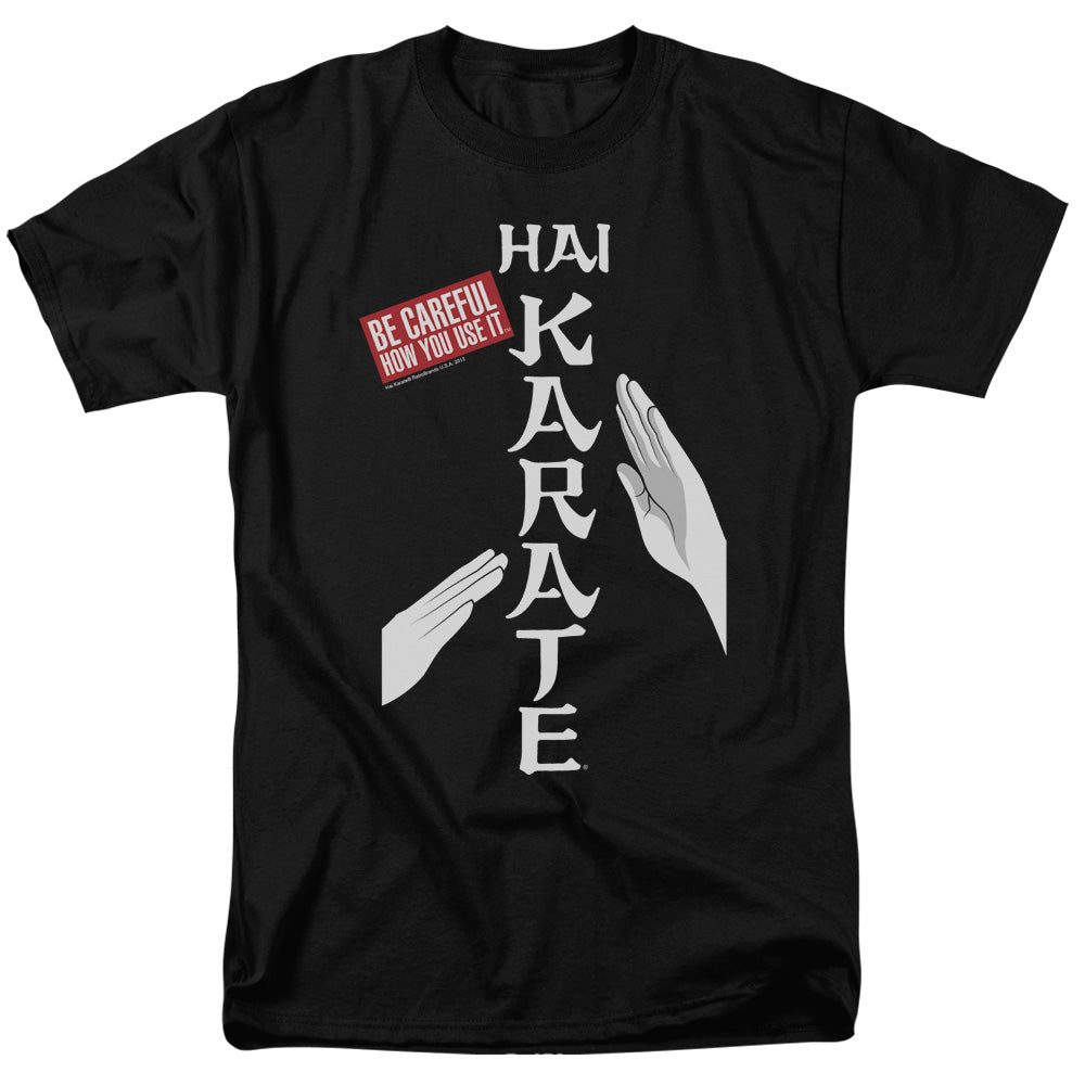 Hai Karate - Be Careful - Short Sleeve Adult 18/1 - Black T-shirt