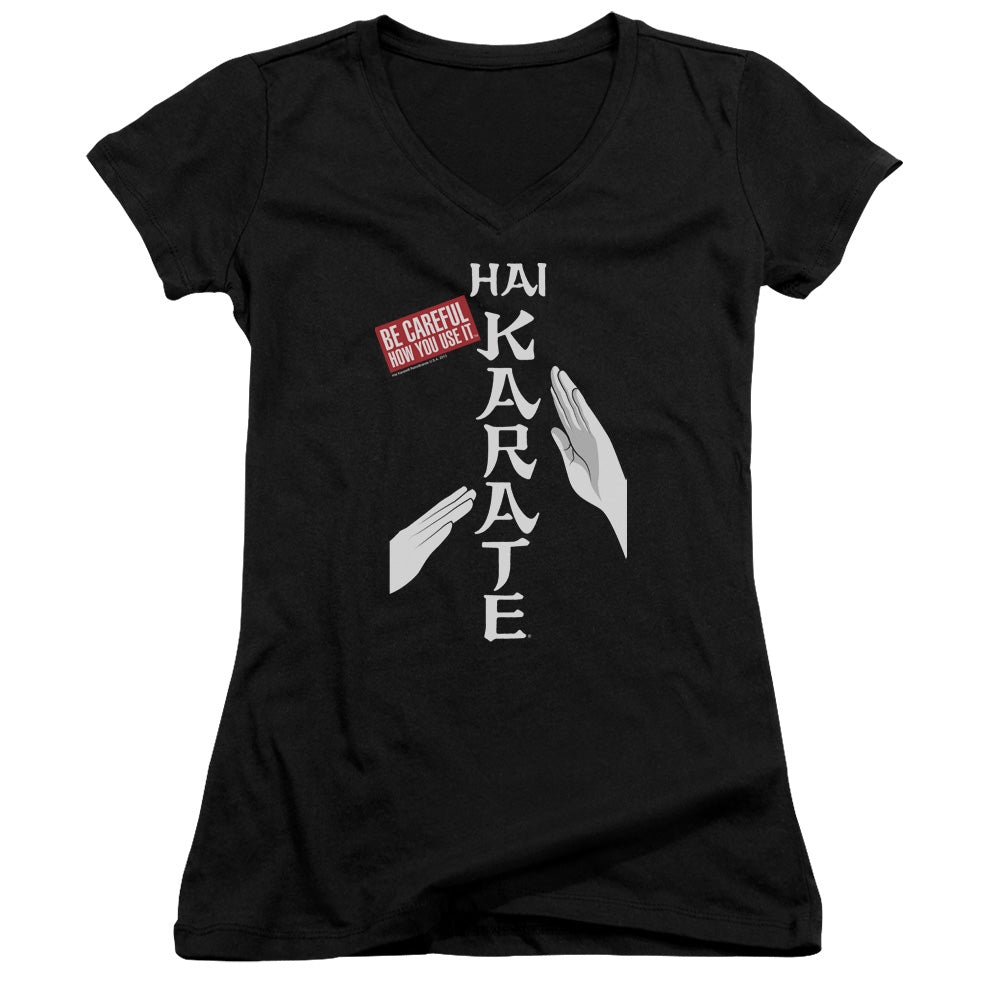 Hai Karate - Be Careful - Junior V-neck - Black