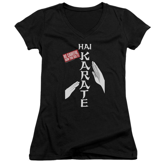 Hai Karate - Be Careful - Junior V-neck - Black