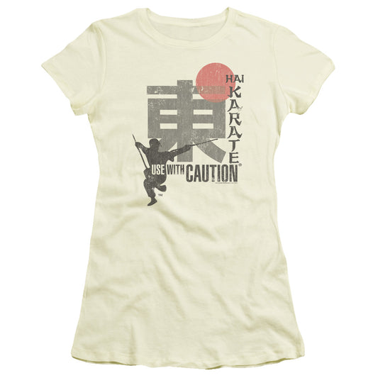 Hai Karate - Caution - Short Sleeve Junior Sheer - Cream T-shirt