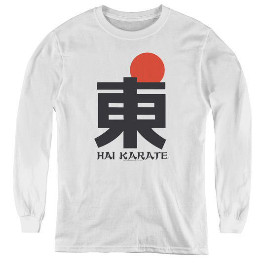 Hai Karate - Logo - Youth Long Sleeve Tee - White