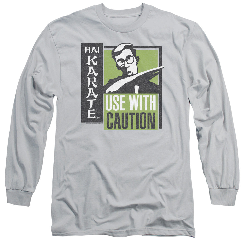 Hai Karate - Karate Chop - Long Sleeve Adult 18/1 - Silver T-shirt