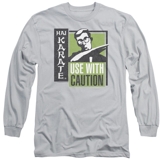 Hai Karate - Karate Chop - Long Sleeve Adult 18/1 - Silver T-shirt