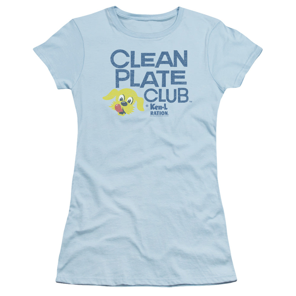 Ken L Ration - Clean Plate - Short Sleeve Junior Sheer - Light Blue T-shirt