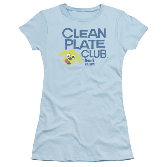 Ken L Ration - Clean Plate - Short Sleeve Junior Sheer - Light Blue T-shirt