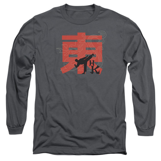 Hai Karate - Hk Kick - Long Sleeve Adult 18/1 - Charcoal T-shirt