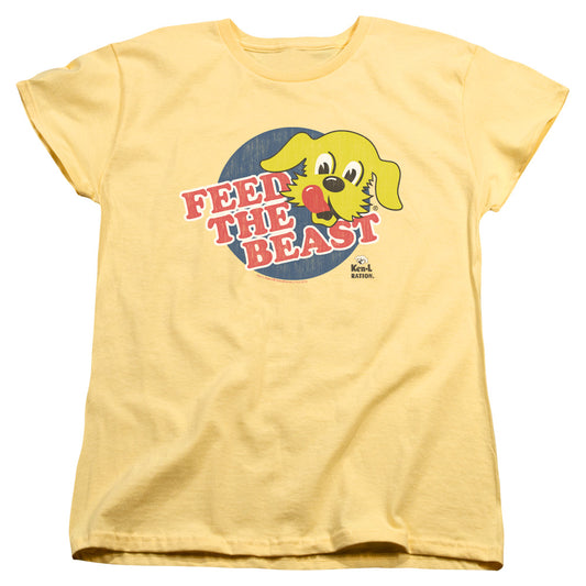 Ken L Ration - Feed The Beast - Short Sleeve Womens Tee - Banana T-shirt
