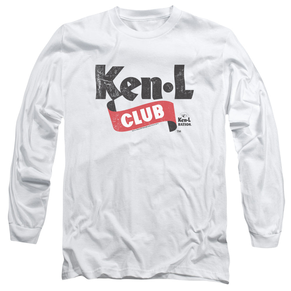 Ken L Ration - Ken L Club - Long Sleeve Adult 18/1 - White T-shirt