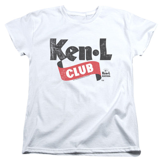 Ken L Ration - Ken L Club - Short Sleeve Womens Tee - White T-shirt