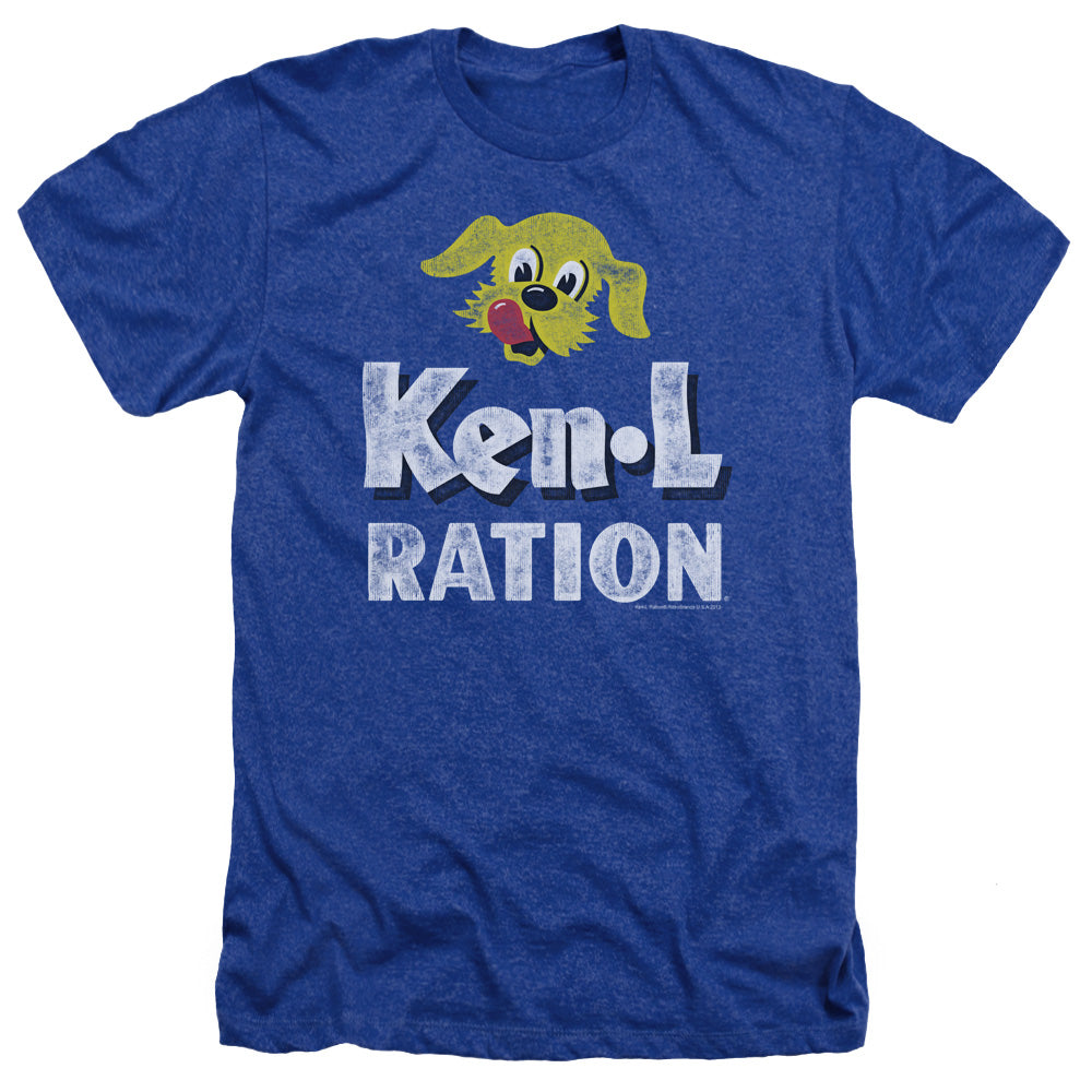 Ken L Ration - Distressed Logo - Adult Heather - Royal Blue