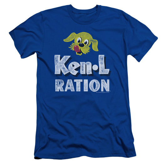 KEN L RATION DISTRESSED LOGO - S/S ADULT 30/1 - ROYAL BLUE T-Shirt