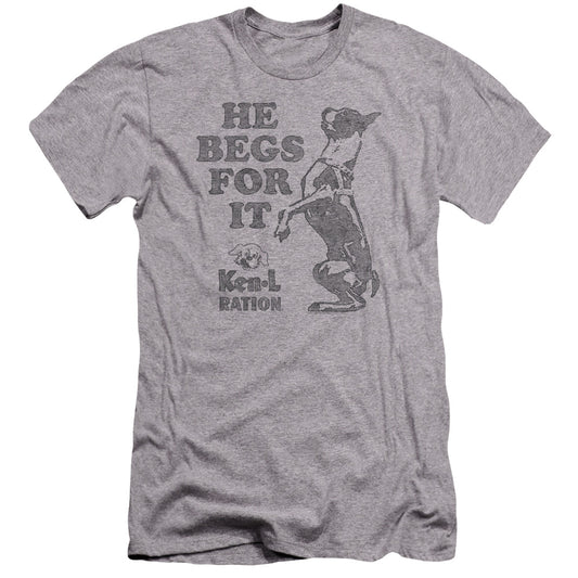 Ken L Ration - Begs-premuim Canvas Adult Slim Fit 30/1 - Athletic Heather