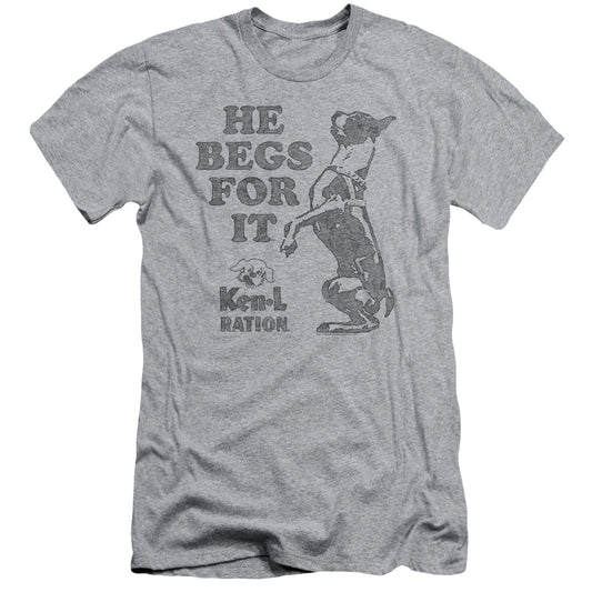 Ken L Ration - Begs - Short Sleeve Adult 30/1 - Athletic Heather T-shirt