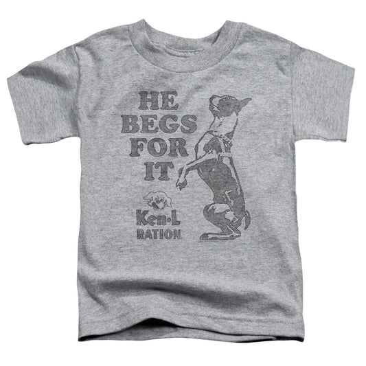 Ken L Ration - Begs - Short Sleeve Toddler Tee - Athletic Heather T-shirt