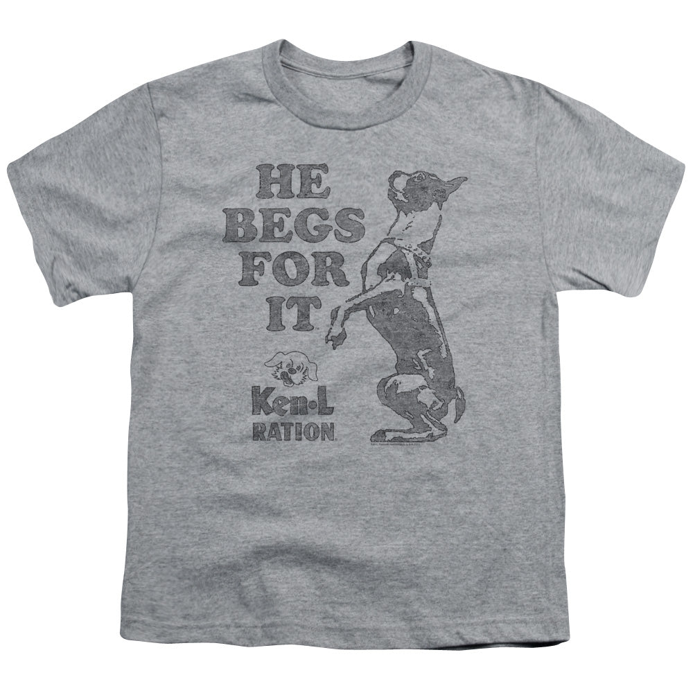 Ken L Ration - Begs - Short Sleeve Youth 18/1 - Athletic Heather T-shirt