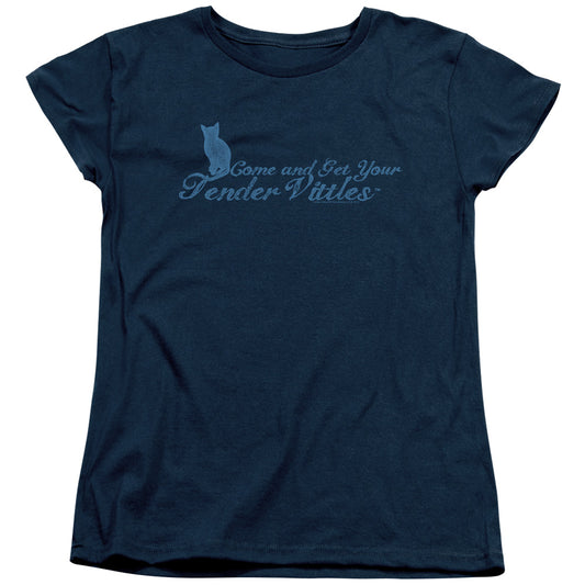 Tender Vittles - Come And Get Em - Short Sleeve Womens Tee - Navy T-shirt