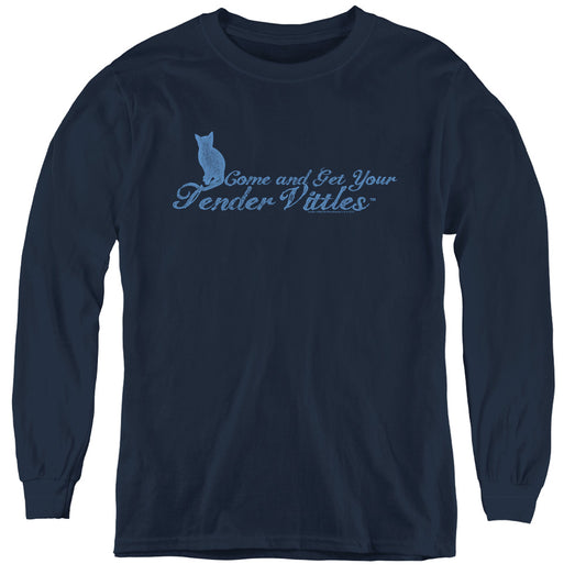 Tender Vittles - Come And Get Em - Youth Long Sleeve Tee - Navy