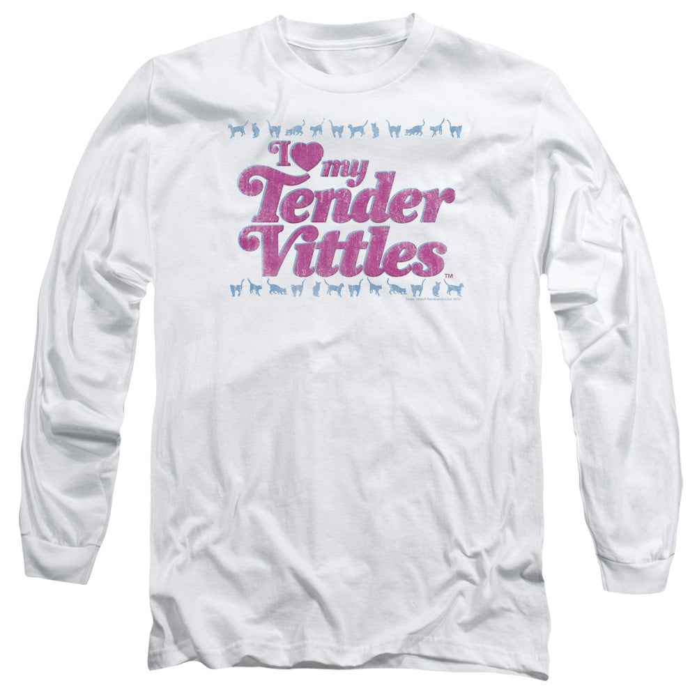 Tender Vittles - Love - Long Sleeve Adult 18/1 - White T-shirt