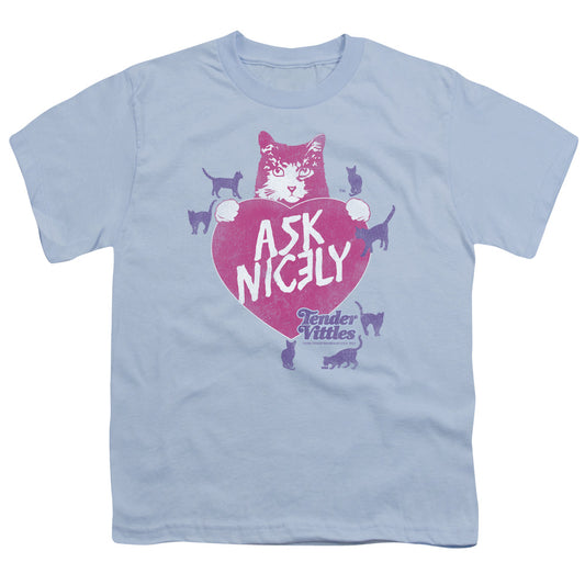 Tender Vittles - Nicely - Short Sleeve Youth 18/1 - Light Blue T-shirt