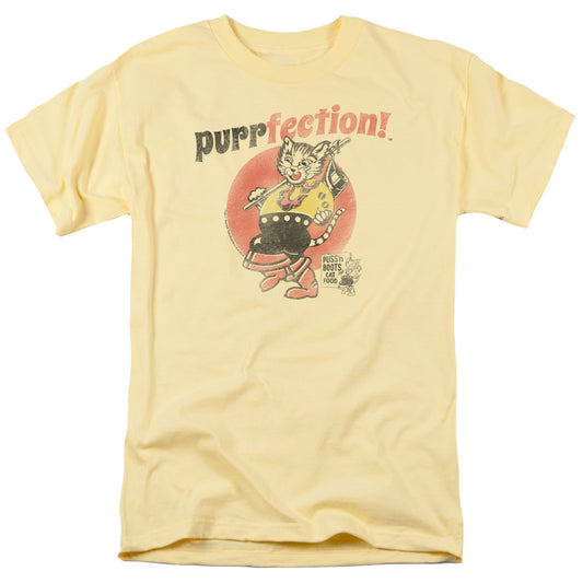 Puss N Boots - Purrfection - Short Sleeve Adult 18/1 - Banana T-shirt