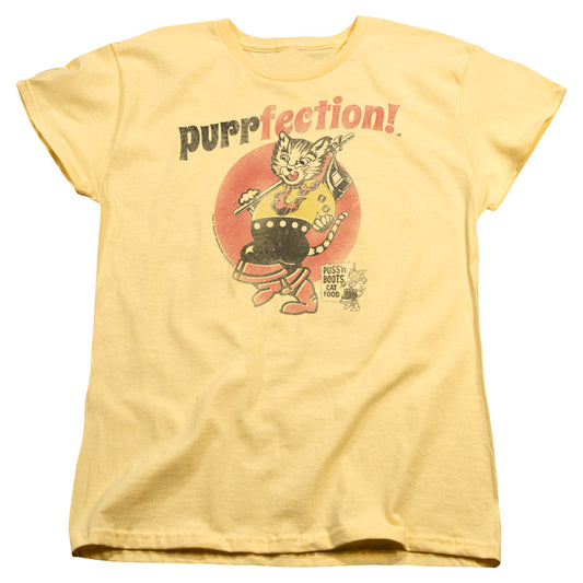 Puss N Boots - Purrfection - Short Sleeve Womens Tee - Banana T-shirt