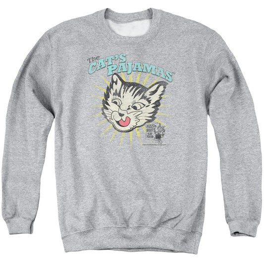 Puss N Boots - Cats Pajamas - Adult Crewneck Sweatshirt - Athletic Heather