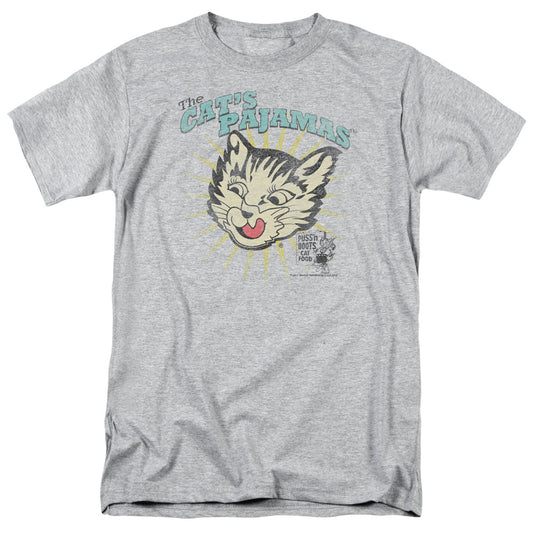 Puss N Boots - Cats Pajamas - Short Sleeve Adult 18/1 - Athletic Heather T-shirt