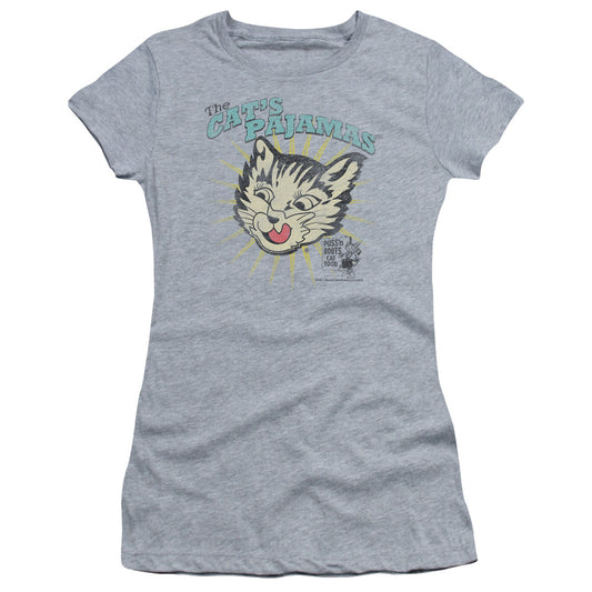Puss N Boots - Cats Pajamas - Short Sleeve Junior Sheer - Athletic Heather T-shirt