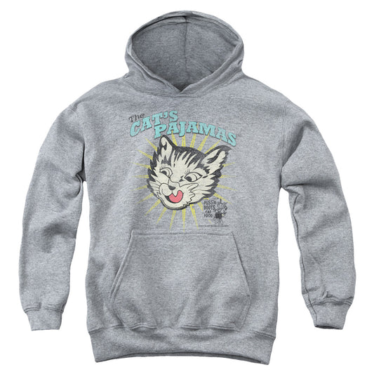 Puss N Boots - Cats Pajamas - Youth Pull-over Hoodie - Heather