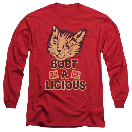 Puss N Boots - Boot A Licious - Long Sleeve Adult 18/1 - Red T-shirt