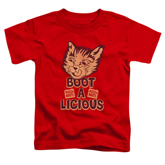 PUSS N BOOTS BOOT A LICIOUS - S/S TODDLER TEE - RED - T-Shirt