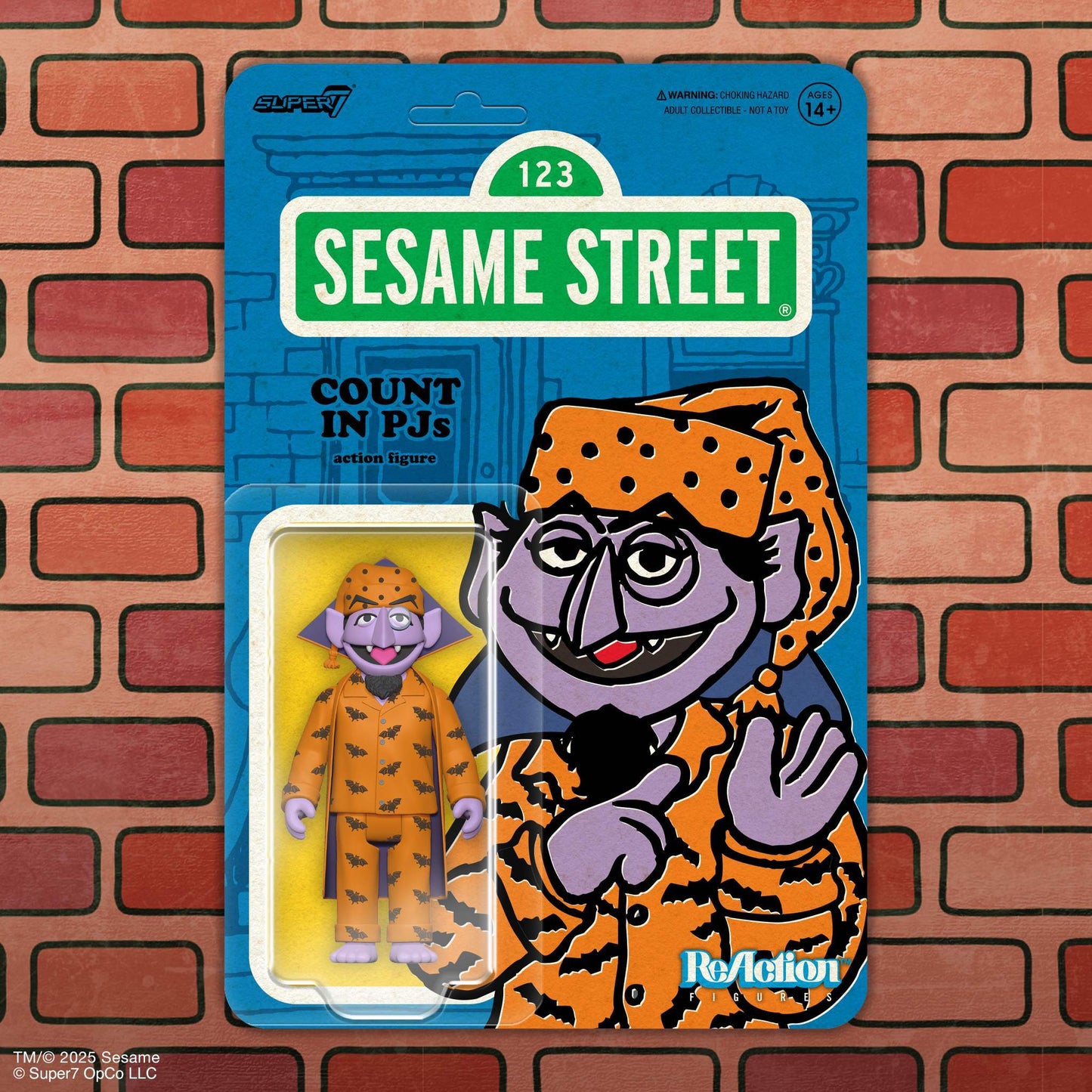 Sesame Street ReAction Figures Wave 06 - Count Von Count (PJs)